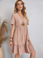 Vestido Curto Casual Rose 7