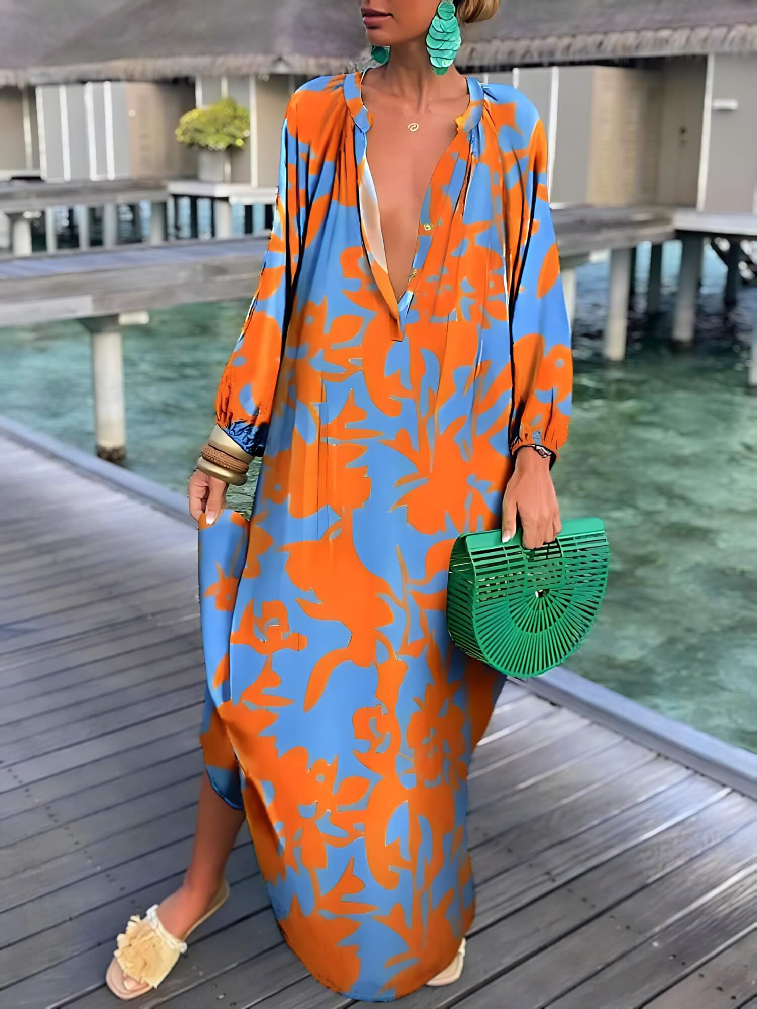 Vestido Longo Laranja 5