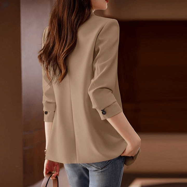 Blazer Feminino Casual Marrom 2