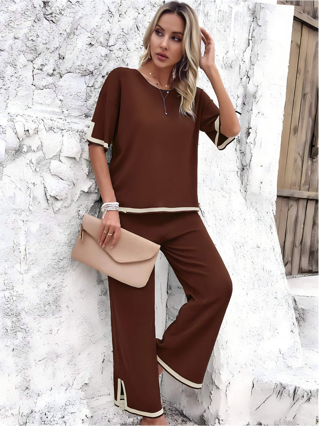 Conjunto Feminino de Malha Split