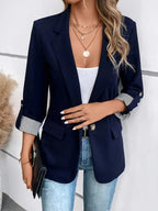 Blazer Feminino Casual Azul Marinho 1