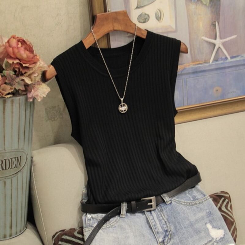 Blusa Regata de Malha Feminina