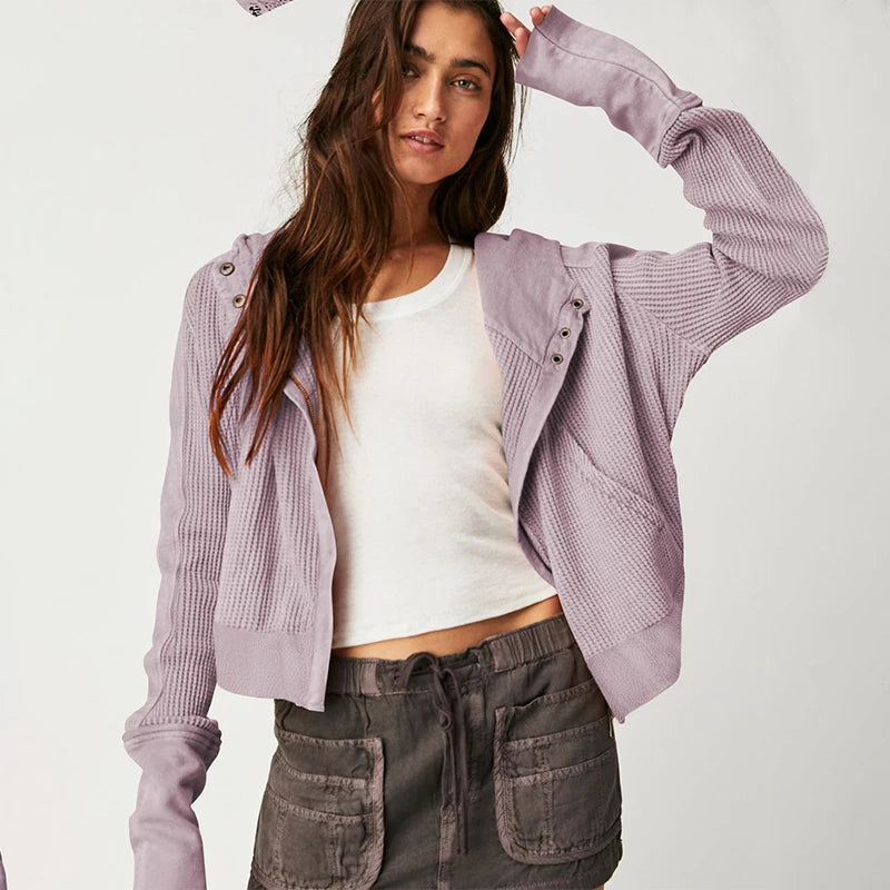 Casaco Feminino de Moletom Lilás 5