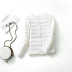 Jaqueta Feminina Puffer Impermeável Branco 08