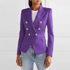 Blazer Feminino Casual Roxo 11