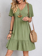 Vestido Curto Casual Verde 3