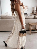 Vestido Midi de Renda Off White 02