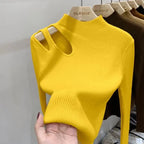 Suéter Feminino Canelado Amarelo 6