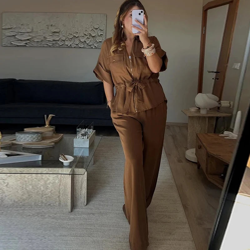 Conjunto Feminino Marrom 02