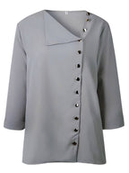 Camisa de Chiffon Cinza 8