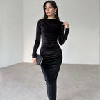 Vestido Midi Elegante Preto 8