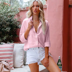 Camisa Casual Rosa 03