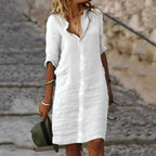 Vestido Curto Casual Branco 4