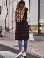 Colete Feminino Puffer Longo Preto 2