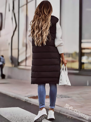 Colete Feminino Puffer Longo Preto 2