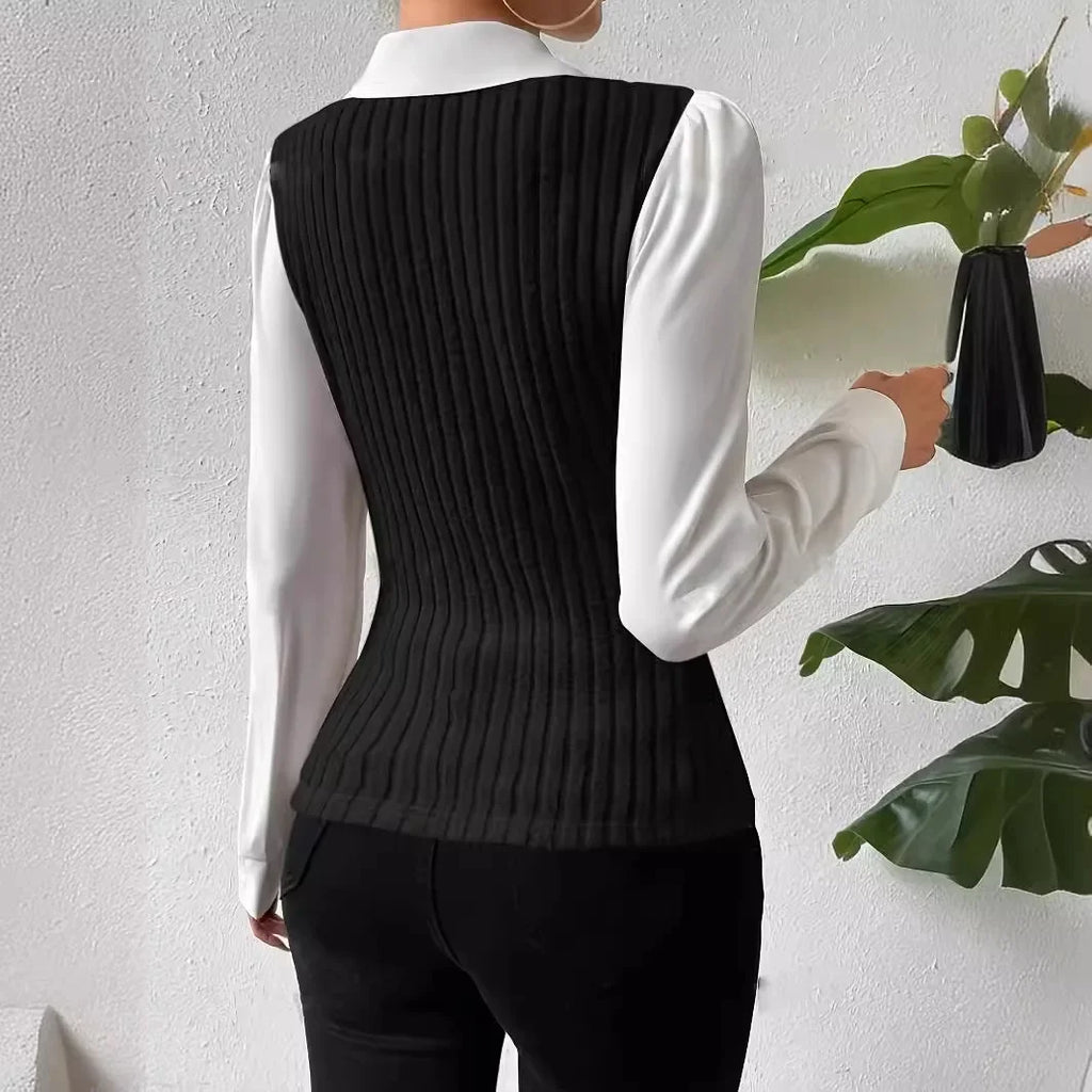 Camisa Feminino Casual Preto 02