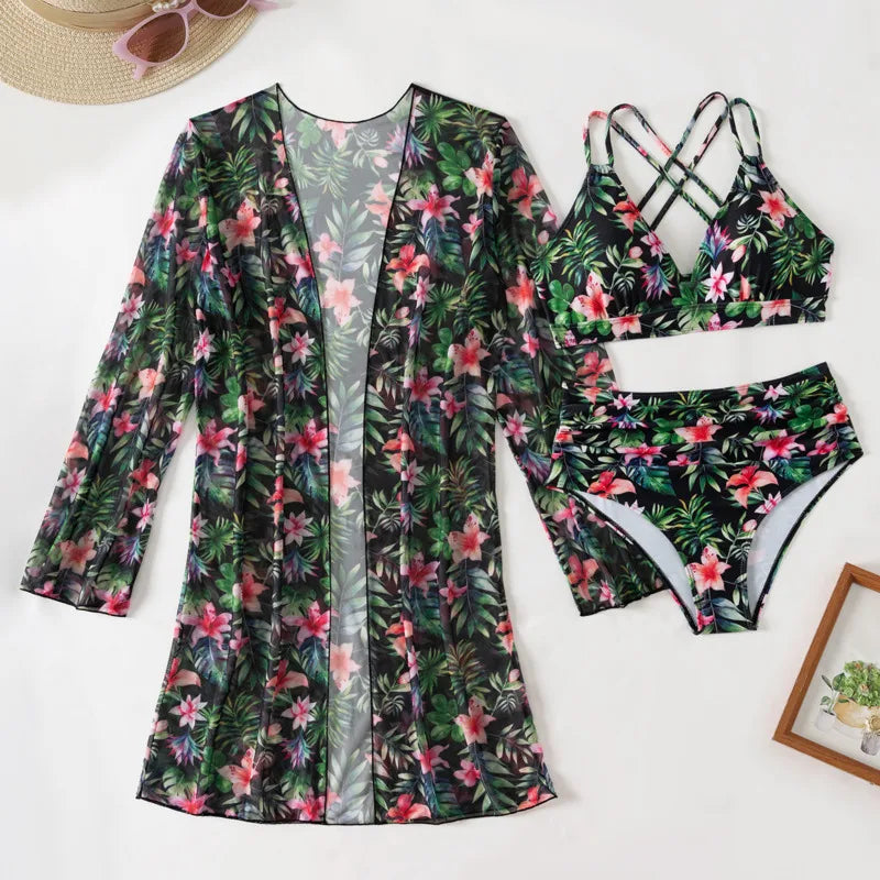 Conjunto Biquíni e Saída de Praia Preto 02