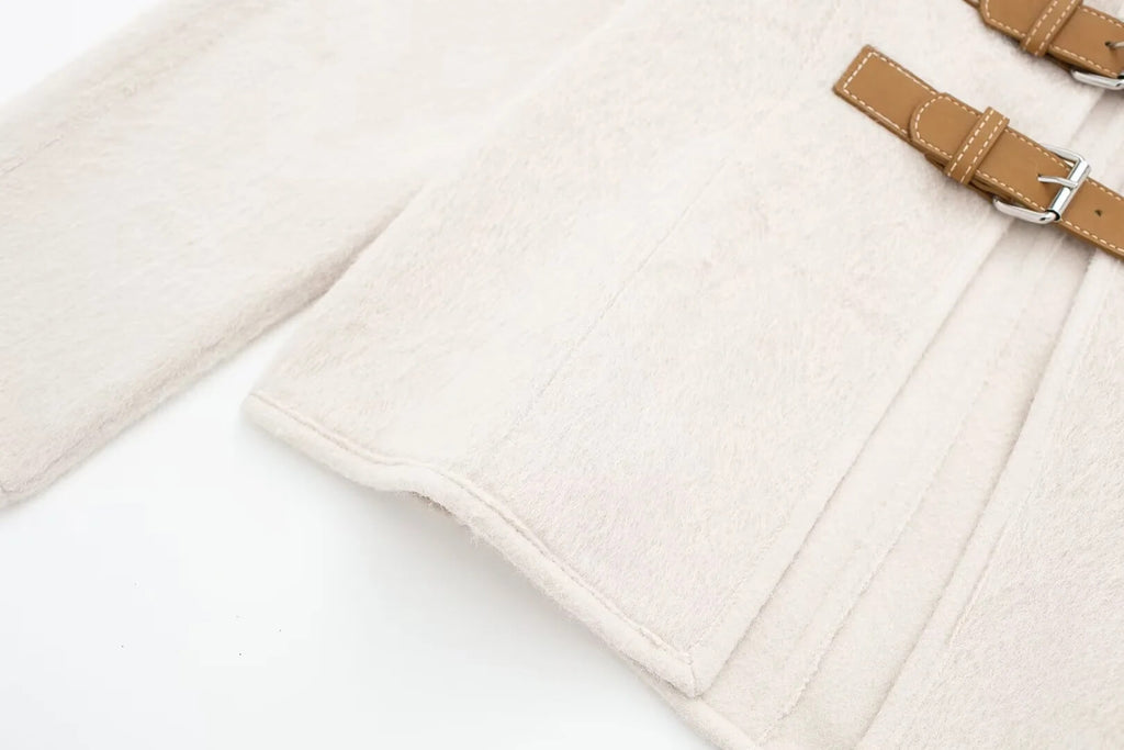 Casaco Feminino Casual Bege 7