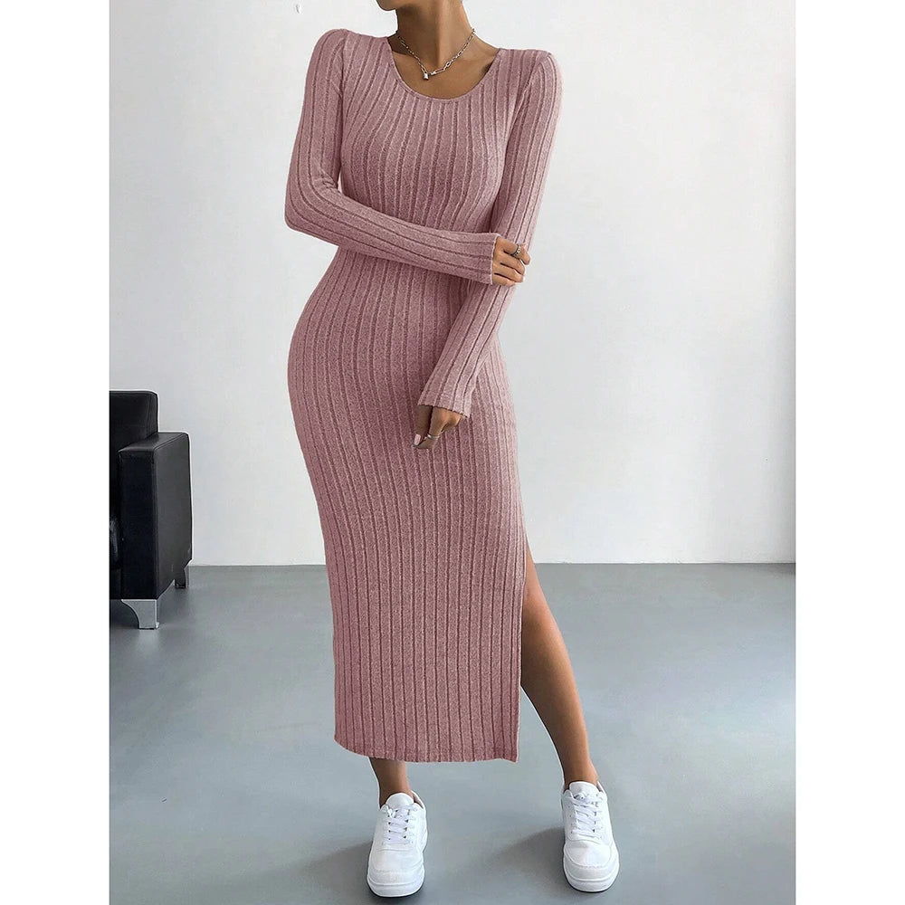 Vestido Midi Tubinho Rosa 6
