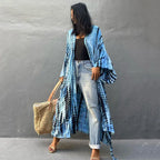 Saída de Praia Kimono Azul Claro 14