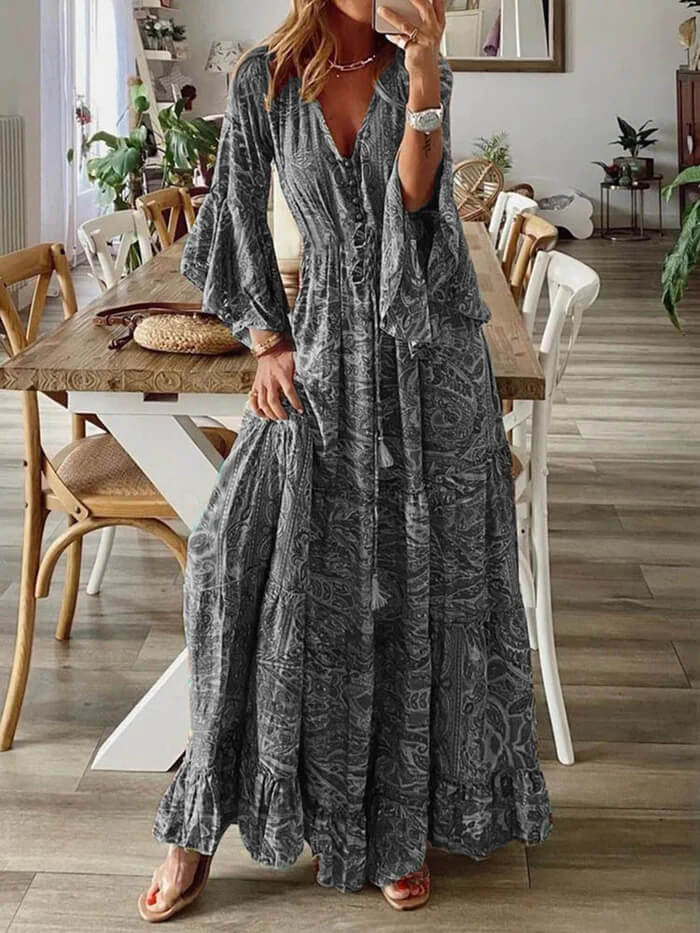 Vestido Longo Cinza 5