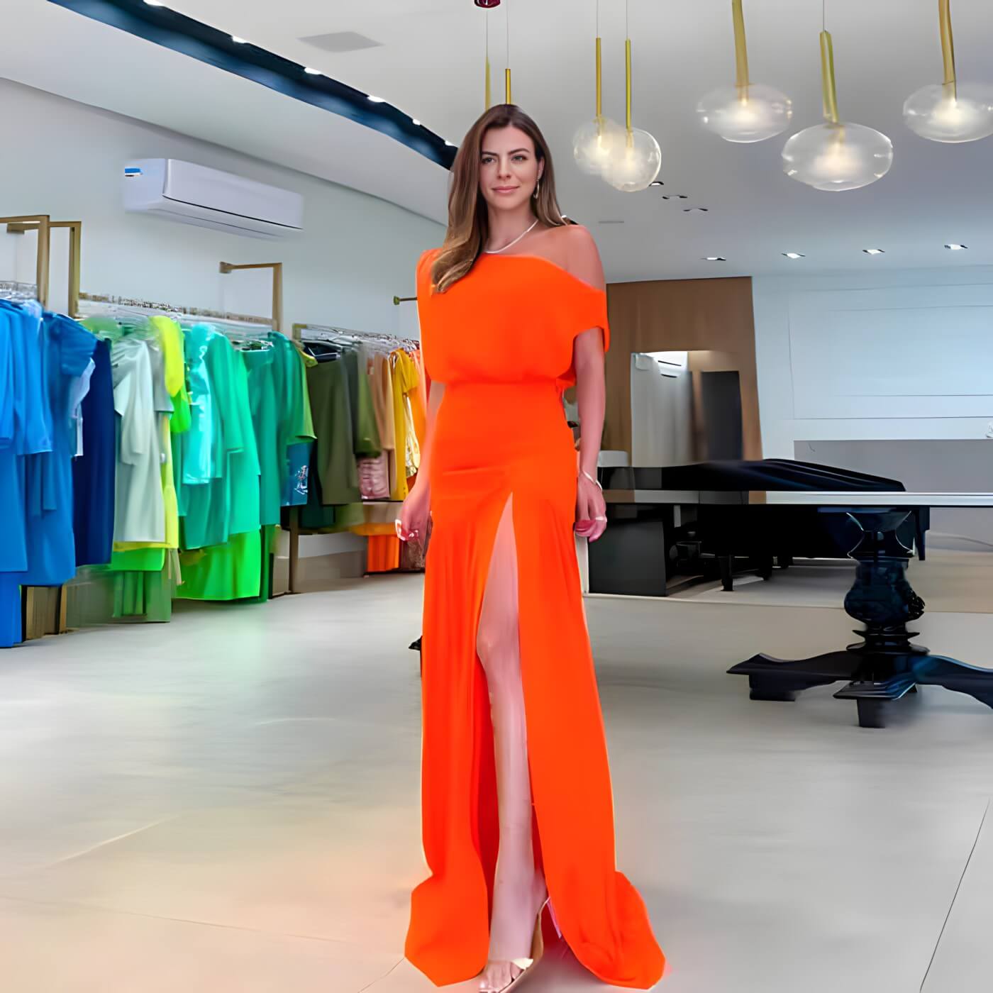 Vestido Longo Laranja 5