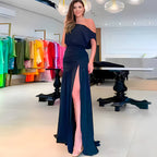 Vestido Longo Azul Marinho 4