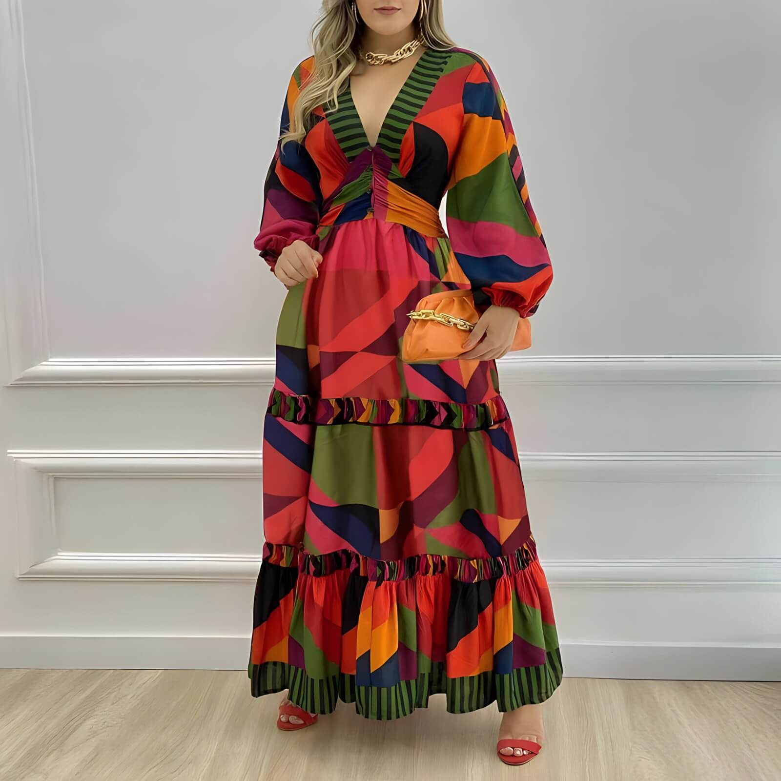 Vestido Longo Manga Longa 1