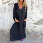 Vestido Longo Casual Preto 13