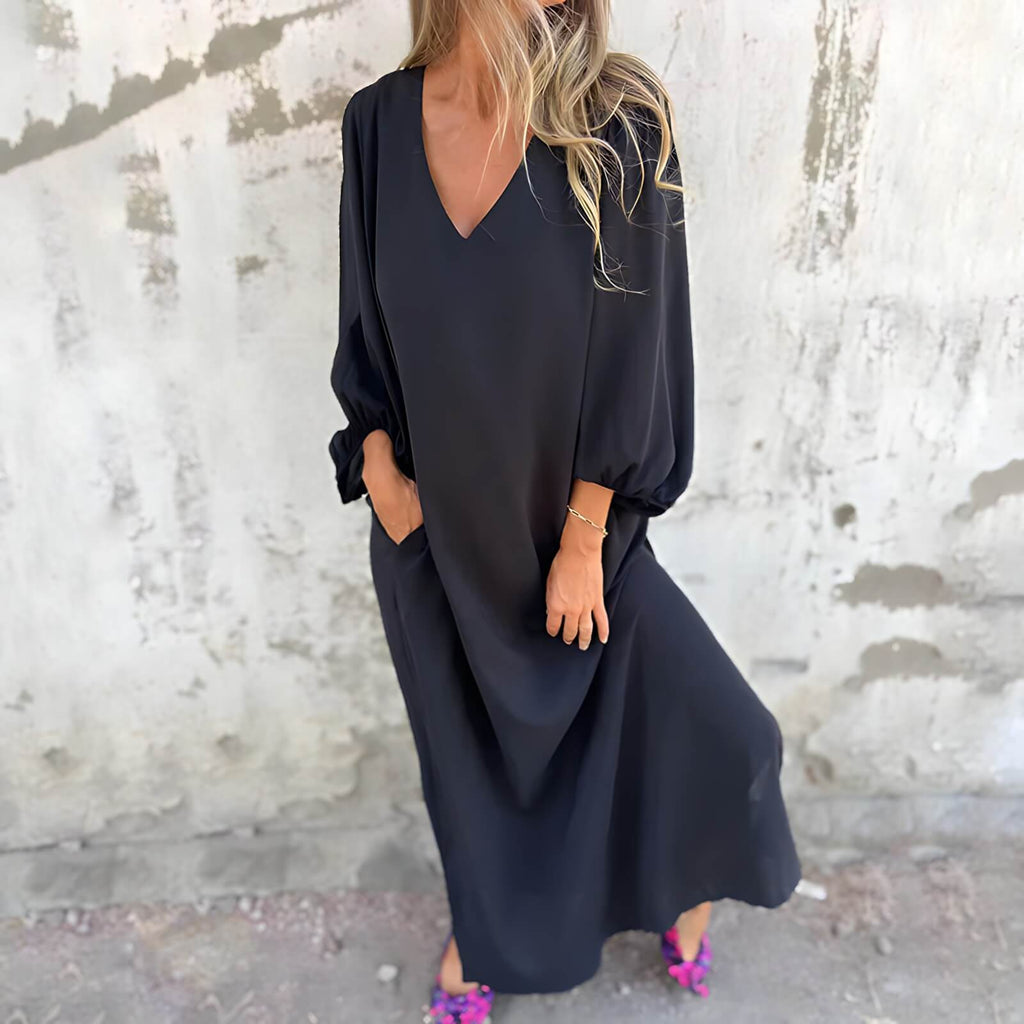 Vestido Longo Casual Preto 22