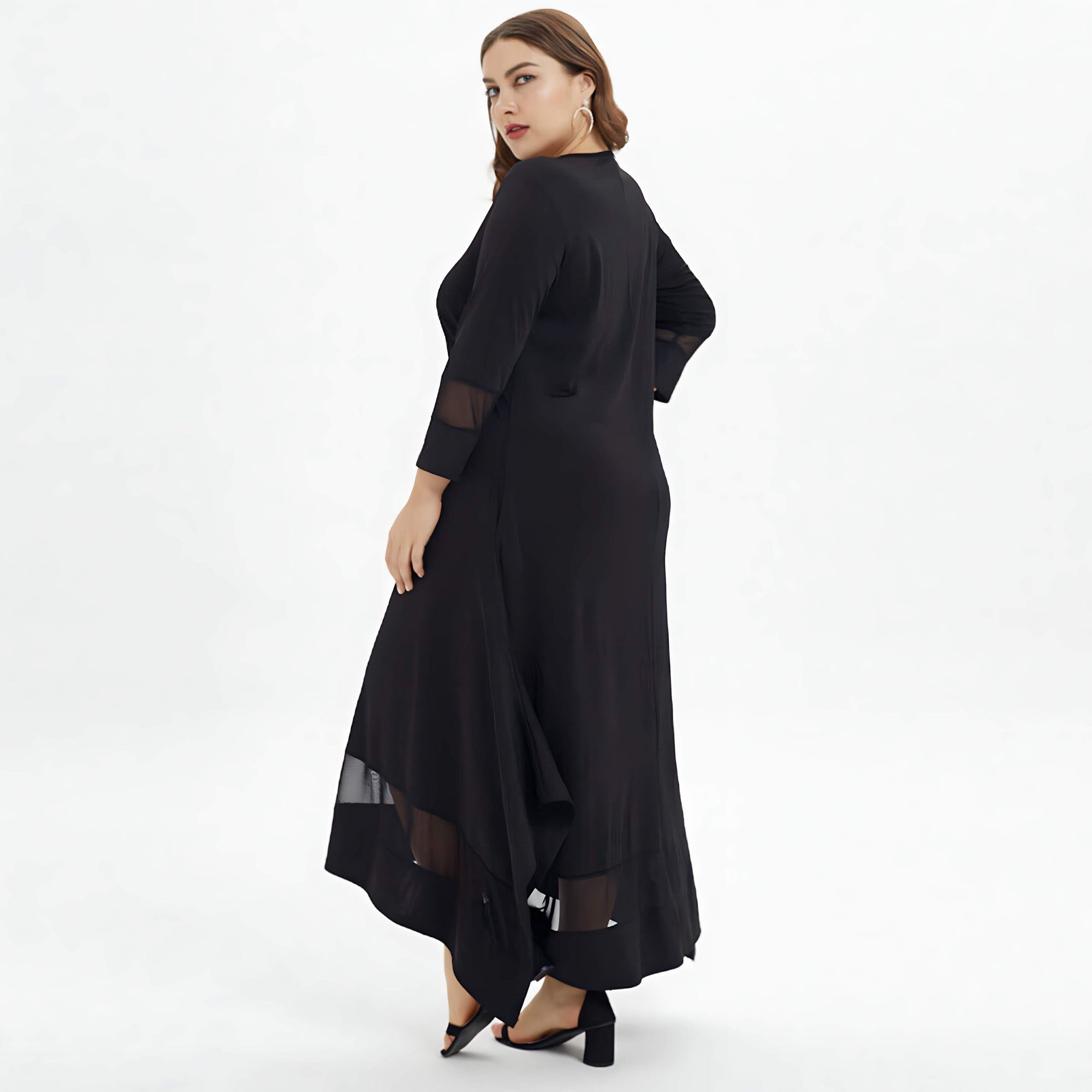Vestido Longo Plus Size Preto 3