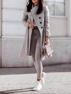 Casaco Feminino Longo Oversized Cinza 6