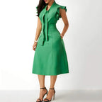 Vestido Mídi Clássico Verde 4