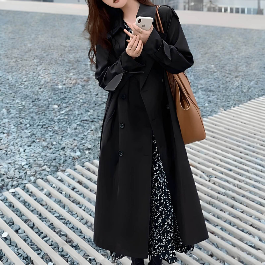 Casaco Longo Feminino Trech Preto 7