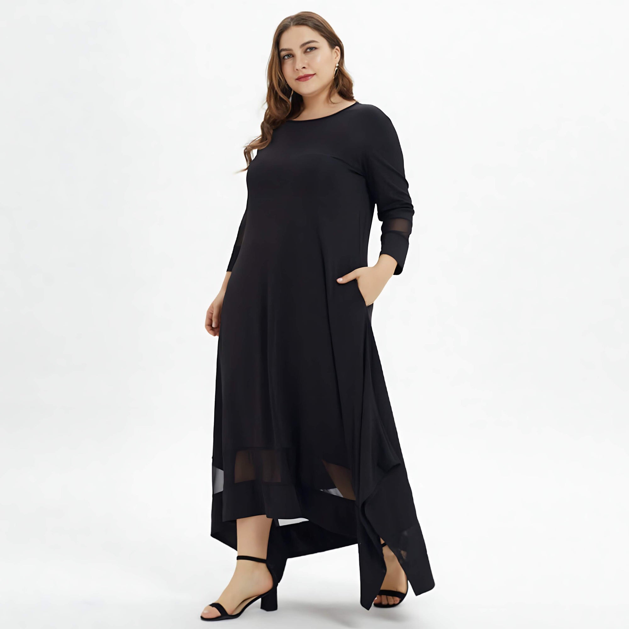 Vestido Longo Plus Size Preto 5