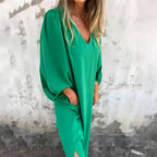Vestido Longo Casual Verde 21
