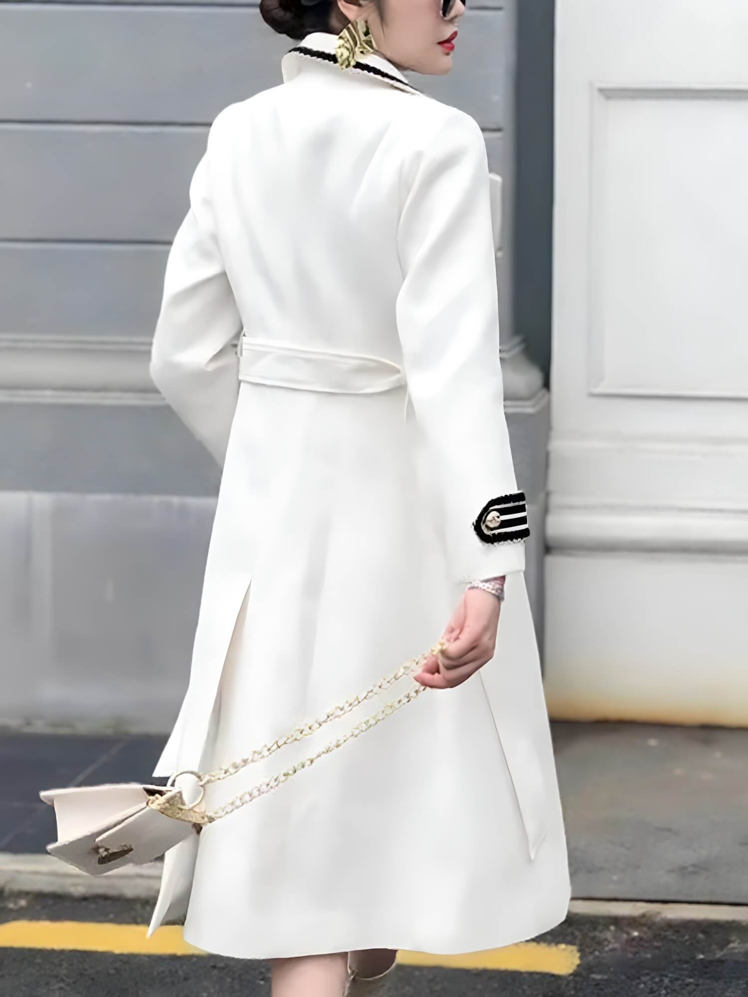 Casaco Feminino de Lã Batida Branco 4