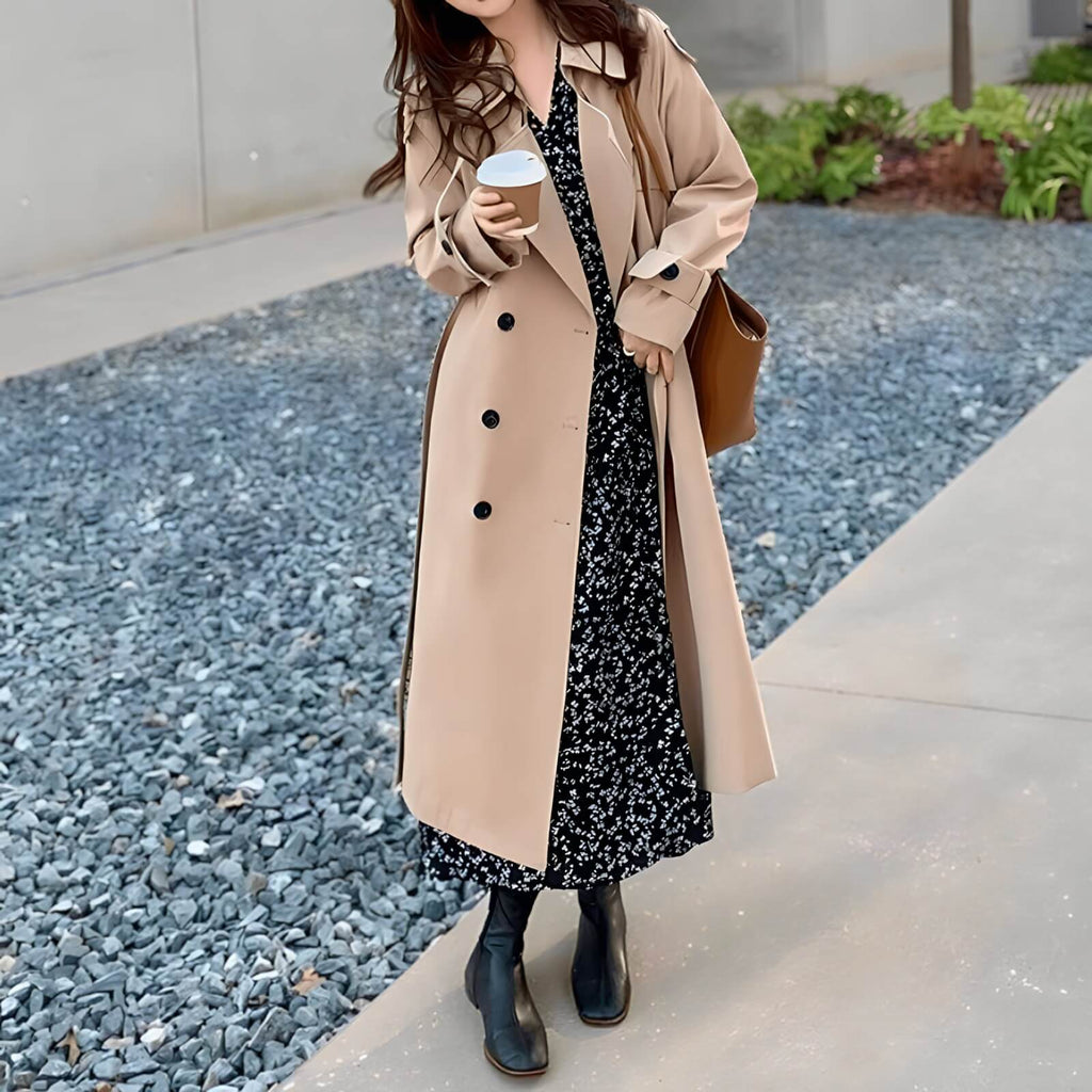 Casaco Longo Feminino Trech Bege 4