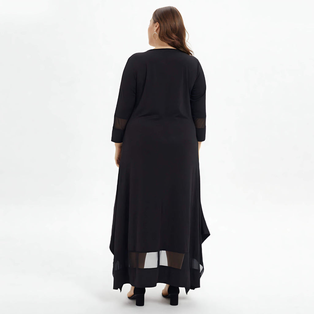 Vestido Longo Plus Size Preto 4