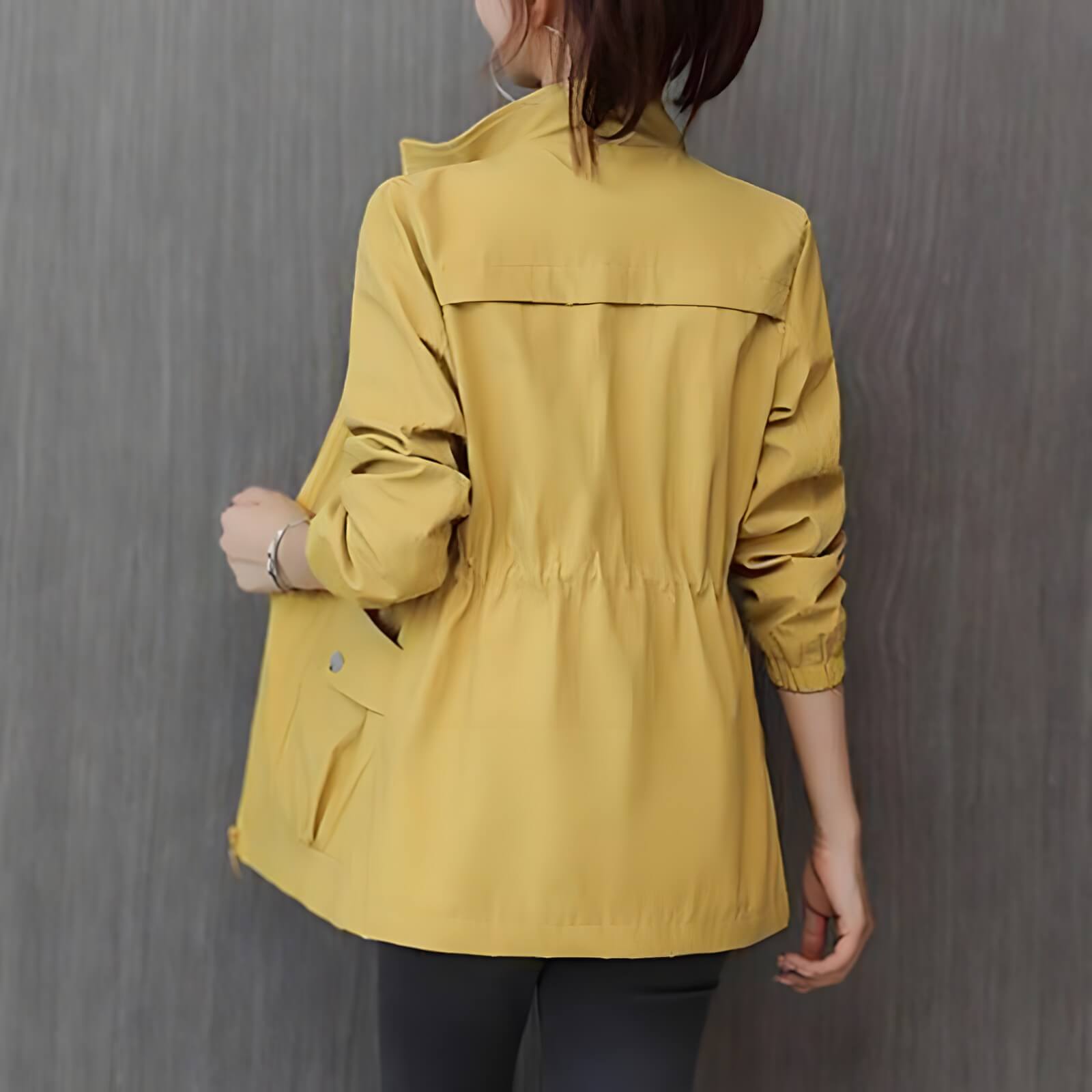Jaqueta Feminina Casual com Regulador Amarelo 3