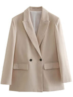 Blazer Alongado Oversized Bege 7