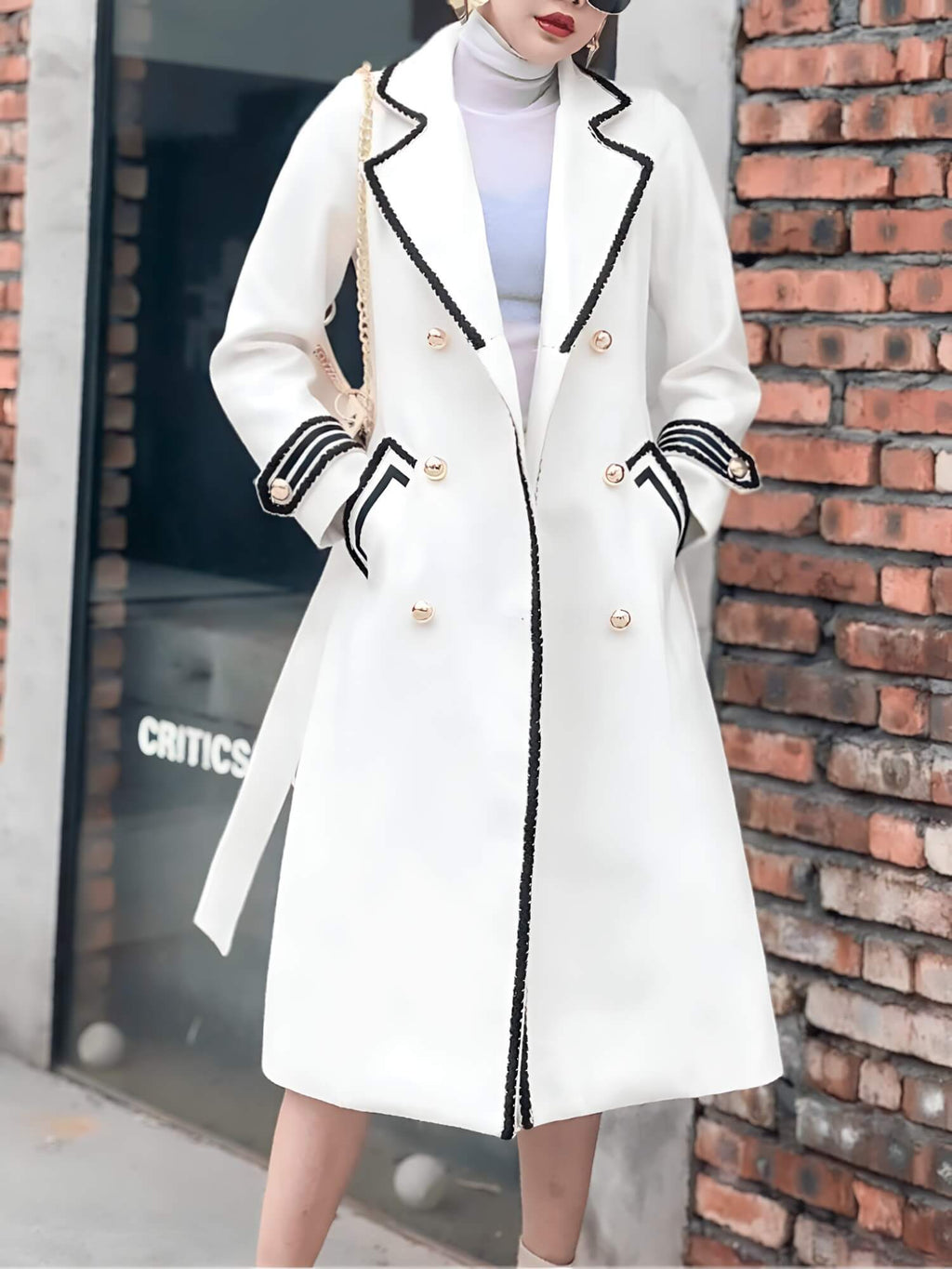 Casaco Feminino de Lã Batida Branco 3