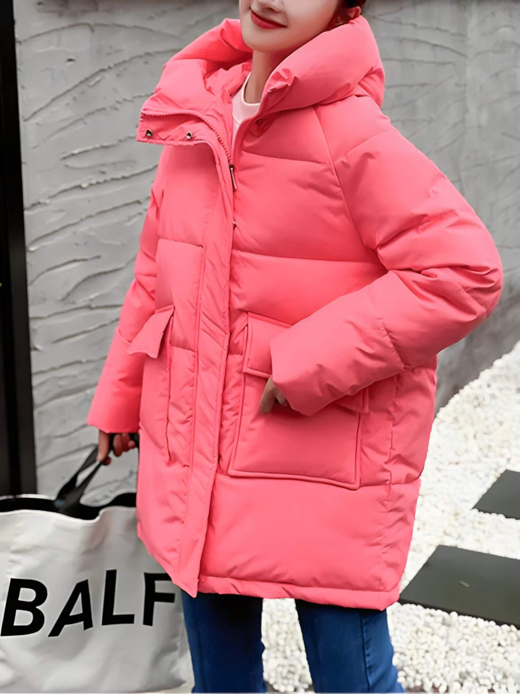 Jaqueta Feminina de Parka Rosa 14