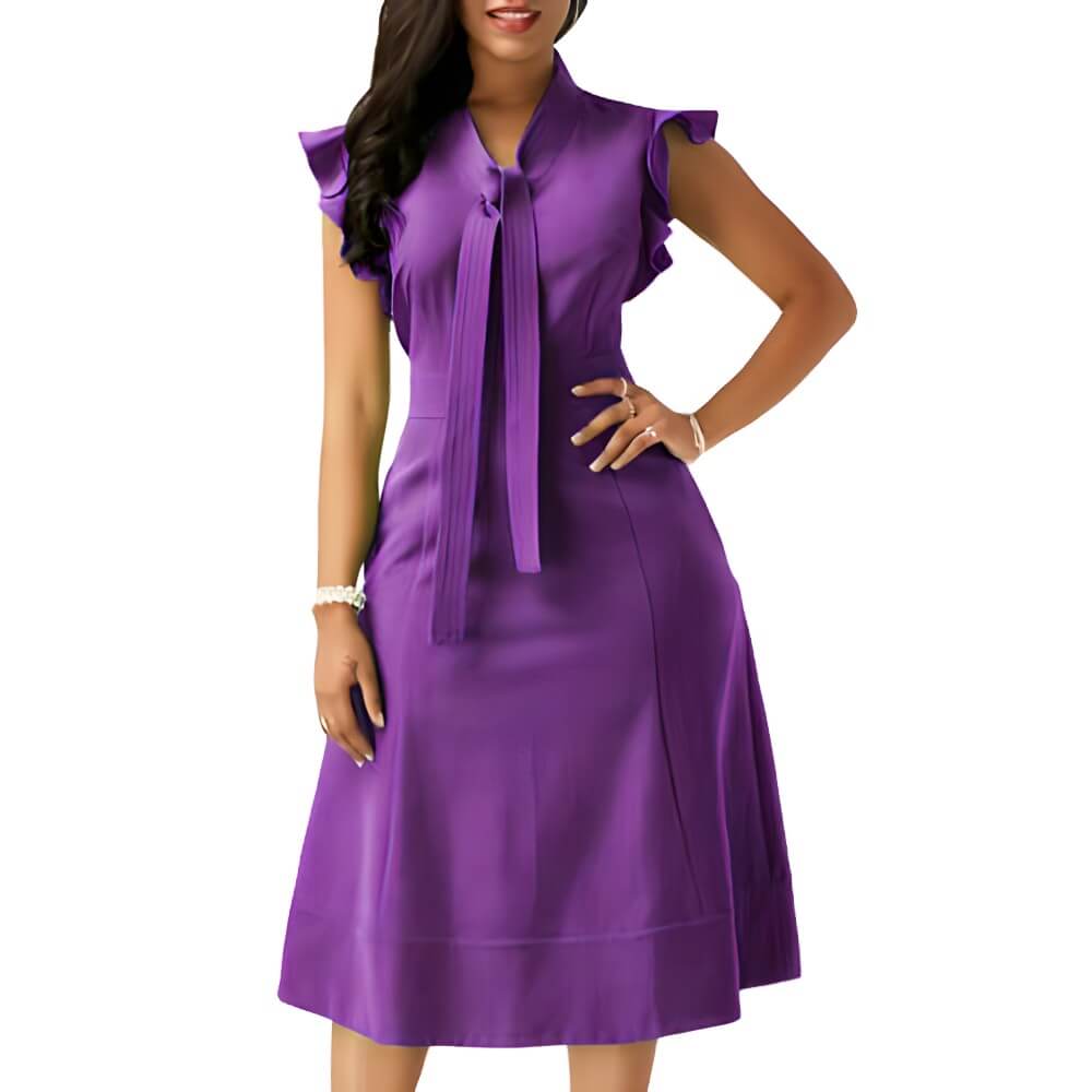 Vestido Mídi Clássico Roxo 2