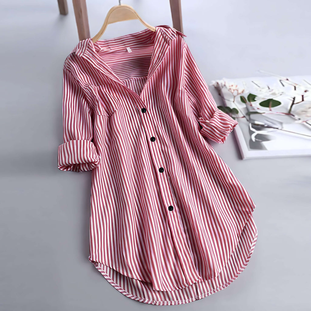 Camisa Feminina Alongada Vermelho 3