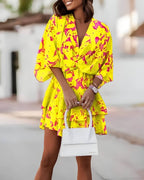 Vestido Curto de Chiffon Haliarte