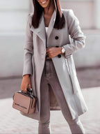 Casaco Feminino Longo Oversized Cinza 4