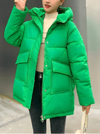 Jaqueta Feminina de Parka Verde 12
