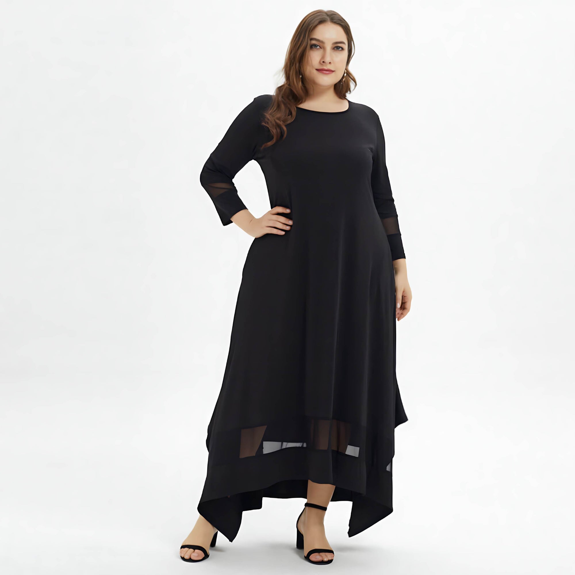 Vestido Longo Plus Size Preto 6