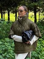 Jaqueta Feminina Puffer Verde Militar 1